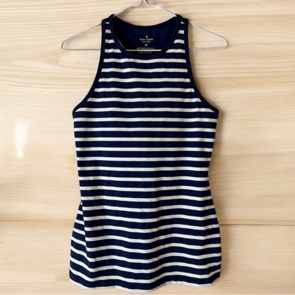 Kate Spade Blue‎ White Striped Reversible Tank Top Women’s Size S